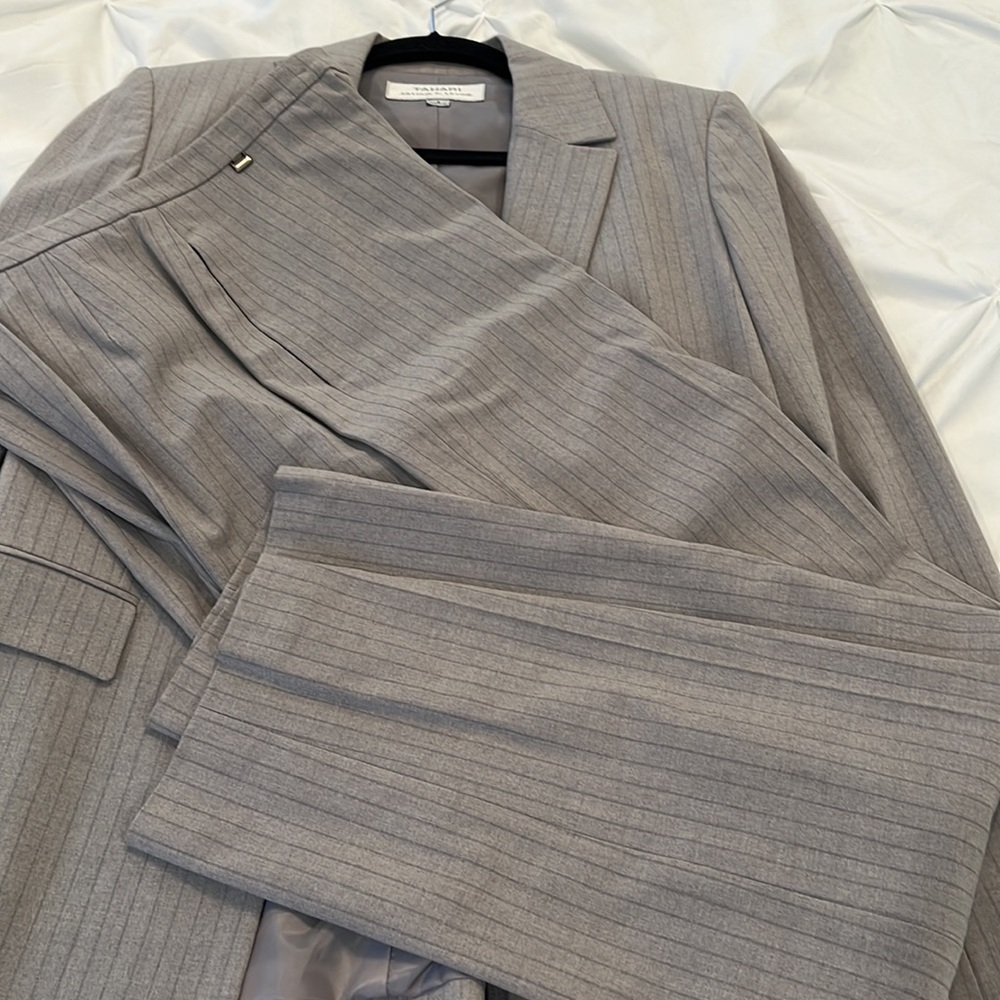 Tahari Grey Stripe Suit - Picture 3 of 9
